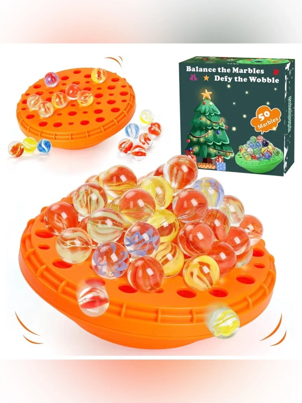 Balance the Marbles Kids Game - Orange Marble Set